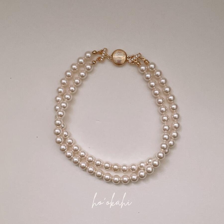 【完全オーダーメイド】【パール 2連 チョーカー】【高品質】パールチョーカー パールネックレス 高級感 ウェディング パーティー ネックレス 結婚式 入学式 卒業式 花嫁 上品 華やか 映え 被らない 大人カジュアル レディース かわいい おしゃれ ご褒美 8mm