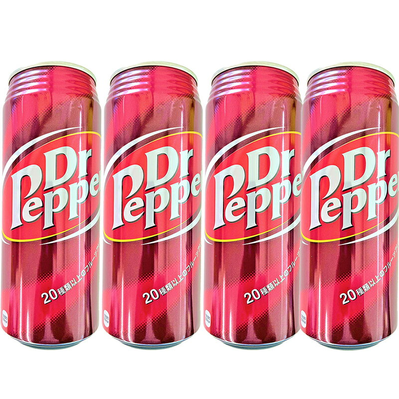 送料無料 ドリンク ドクターペッパー 500ml × 4本 セット 炭酸飲料 缶 ドクペ Dr.pepper