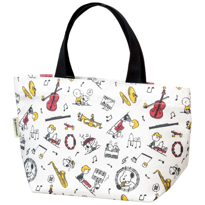 スヌーピーPEANUTS オーケストラ帆布ランチトートバック材質：綿