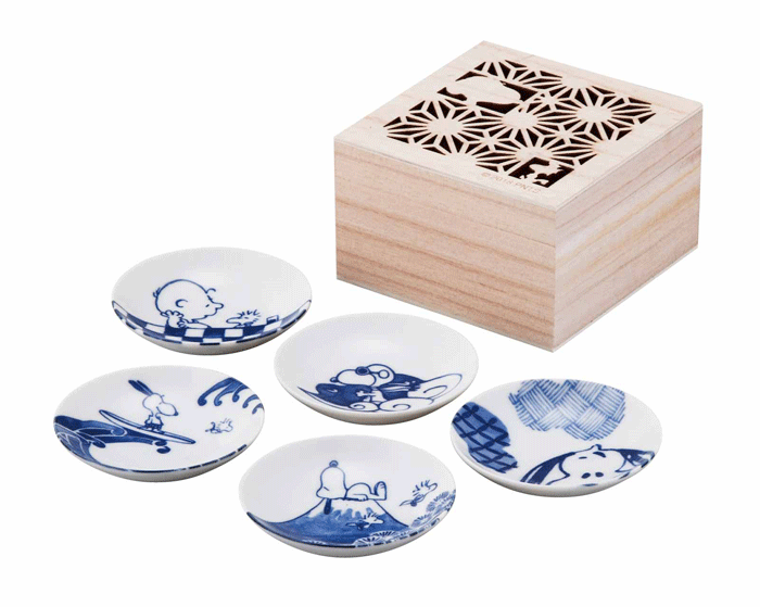 Rakuten - スヌーピーピーナッツ木箱入豆皿揃陶器日本製PEANUTSSNOOPYレンジOK