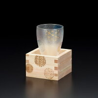 石塚硝子アデリアグラスプレミアム丸紋枡酒グラス容量100ml※グラスと枡のセットです。