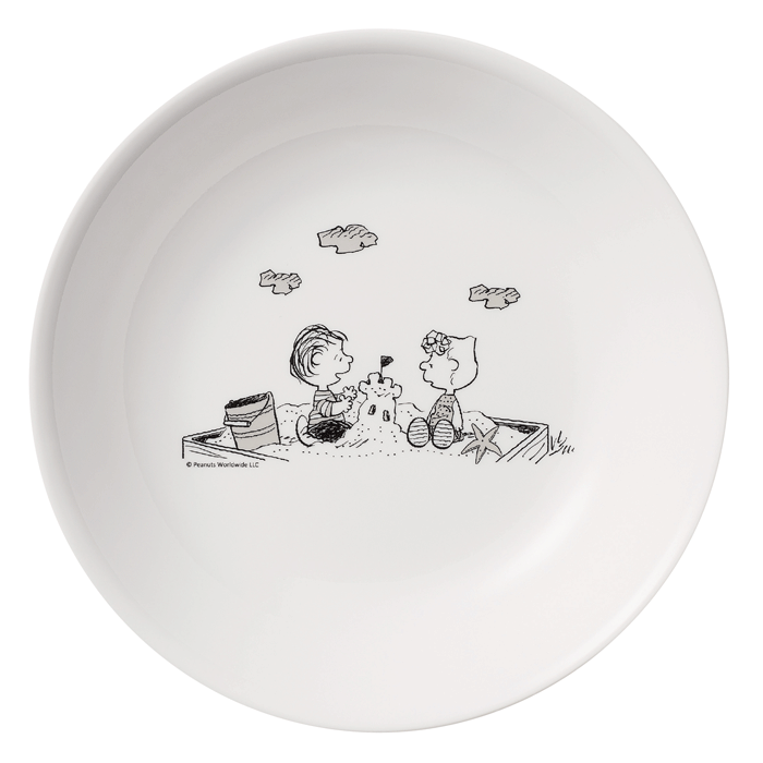 コレール スヌーピー モノトーン深皿(径21.5cm・高さ4cm）＜パール金属＞ J420-SPMT CP-9398