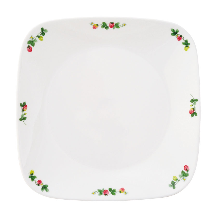 コレール CORELLEスウィートストロベリー スクエア大皿パール金属 J2213-SWT耐熱ガラス