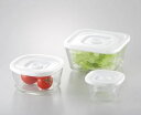イワキiwaki耐熱ガラス密閉パック&レンジ角型3点セット 110ml、350ml、700ml