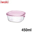 イワキiwakiパック＆レンジ 450ml耐熱ガラスピンク