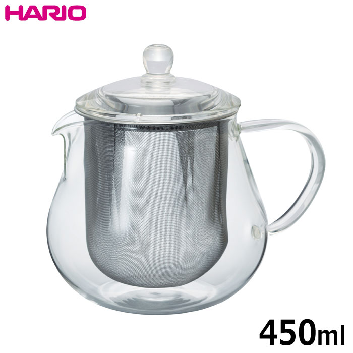 HARIOハリオ リーフティーポット・クリア 実用容量450ml耐熱ガラス