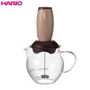ハリオHARIOクリーマー・キュート カラー:ブラウン 実用容量450ml(牛乳使用量100ml)耐熱ガラス