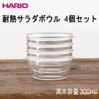 HARIO（ハリオ）耐熱サラダボウル４個セット満水容量300ml