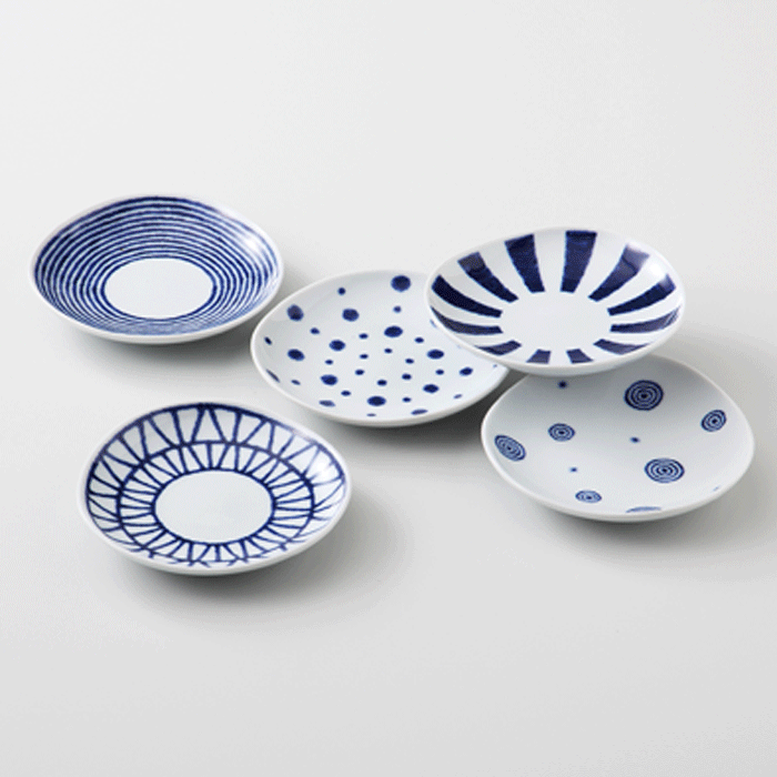 Rakuten - 波佐見焼西海陶器 藍玉小皿揃 5枚組材質：磁器