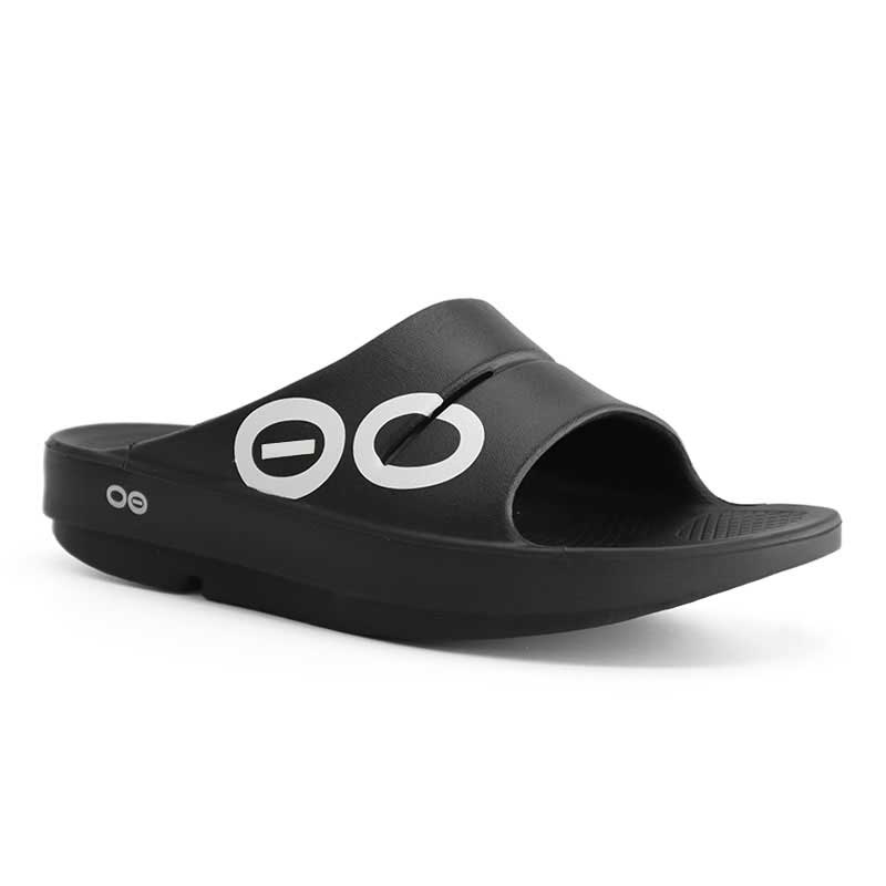 E[tHX OOFOS Jo[T_ OOahh Sport-Black/White ooahhsp blkwht shower(050051182)