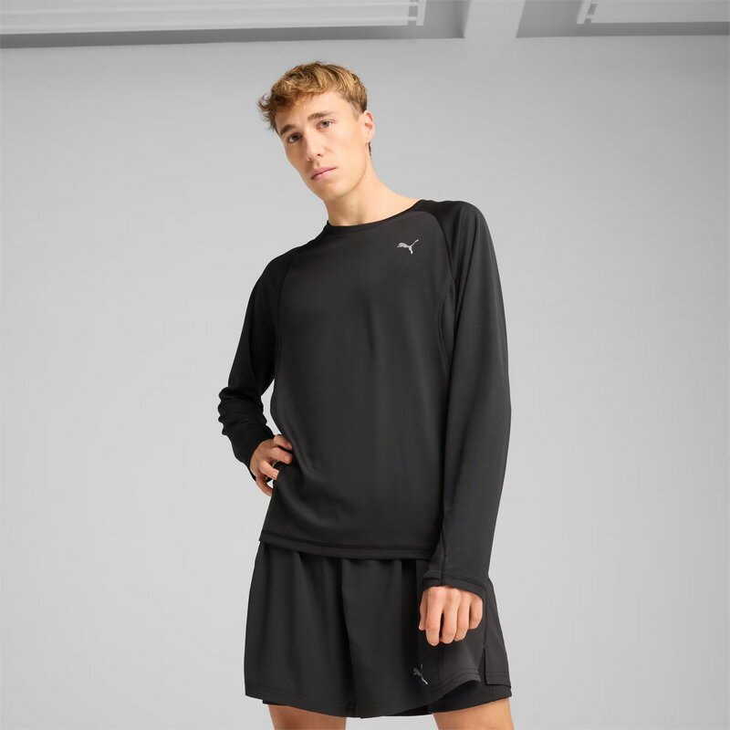  PUMA RUN VELOCITY LONG SLEEVE AOP ロングスリーブ Tシャツ ヴェロシティ プーマ メンズランニングウェア 2025AH wpum(52724201)