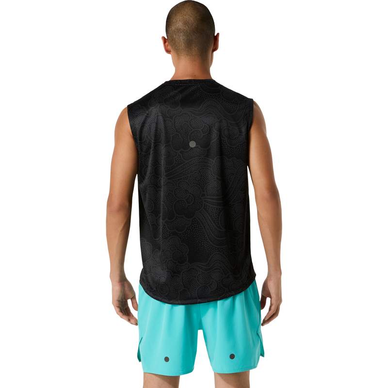 HOOP HOUSEのアシックス グラフィック スリーブレストップ GRAPHIC SLEEVELESS TOP 2011d649 001 メンズランニングウェア ASICS 2026AW wasm(2011d649001)｜アングル2
