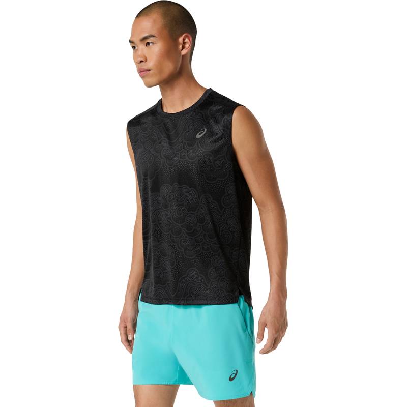HOOP HOUSEのアシックス グラフィック スリーブレストップ GRAPHIC SLEEVELESS TOP 2011d649 001 メンズランニングウェア ASICS 2026AW wasm(2011d649001)｜アングル3