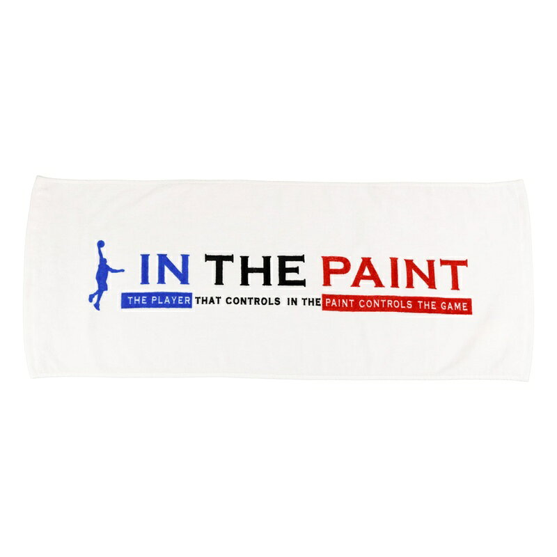 商品名: TOWEL 品番: ITP26558 カラー: 01 カラー名称: 01：WHITE インザペイント トリコロール タオル [商品説明] 2026年FALL＆WINTERの新作タオルがリリースされました。 レイアップマンとインザペイントのロゴを配置し、「The player that controls the paint area ,controls the game.」 ペイントエリアをコントロールするプレイヤーがゲームをコントロールするという力強いメッセージをプリント。 デイリーユース、バスケの試合、部活、クラブ活動、ギフト、卒団記念のプレゼントにも最適なスポーツタオルです。 [商品詳細] アイテム：スポーツタオル バスケ バスケット記念品 卒団 ギフト プレゼント インザペイント 素材 : コットンパイル(綿100%) サイズ : 34cm×80cm 品番 : ITP26558　インザペイント 26FW *色合いはお使いのモニター環境により若干の誤差がございます。 バスケットボール インザペイントタオル IN THE PAINT 練習 インペ ITP