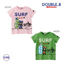 ミキハウス正規販売店/ミキハウス　ダブルビー　mikihouse　SURFイラスト半袖Tシャツ（80cm・90cm）