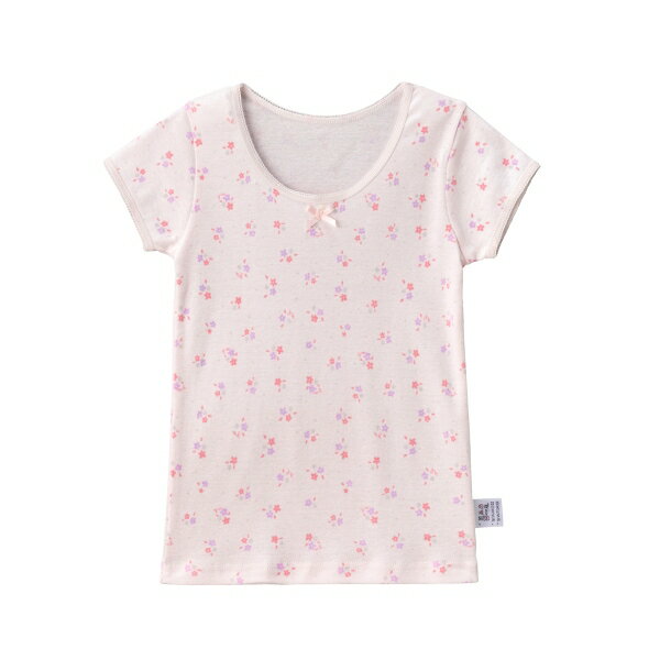 ●期間限定P11倍●30％OFFセール●ミキハウス　mikihouse　肌着　星ボーダー＆小花　半袖Tシャツセット＜2枚1セット＞ インナー 下着（80-140）　子ども服　プレゼント　出産祝い　お出かけ　アウトレット