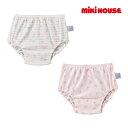 ●24日〜P11倍●30%OFFセール●ミキハウス mikihouse 星ボーダー&小花 ショーツセット 2枚1セット インナー 下着(90-140) 子ども服...