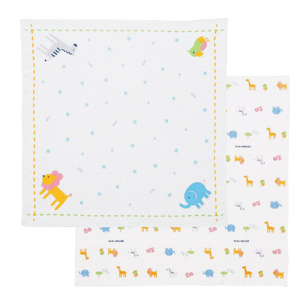 ●期間限定P11倍●ミキハウス ベビー mikihouse　ガーゼハンカチセット(サイズ無し）赤ちゃん 出産準備