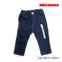 ●30日〜P11倍●30%OFFセール●ミキハウス mikihouse ロゴ入りストレッチデニム(110・120・130)子ども服 小学生 キッズ ジュニア 女...