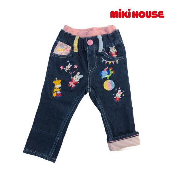 期間限定P11倍●スペシャルセール●ミキハウス　mikihouse　刺繍ストレッチデニムパンツ(110・120）　子ども服　プレゼント　お出かけ　アウトレット