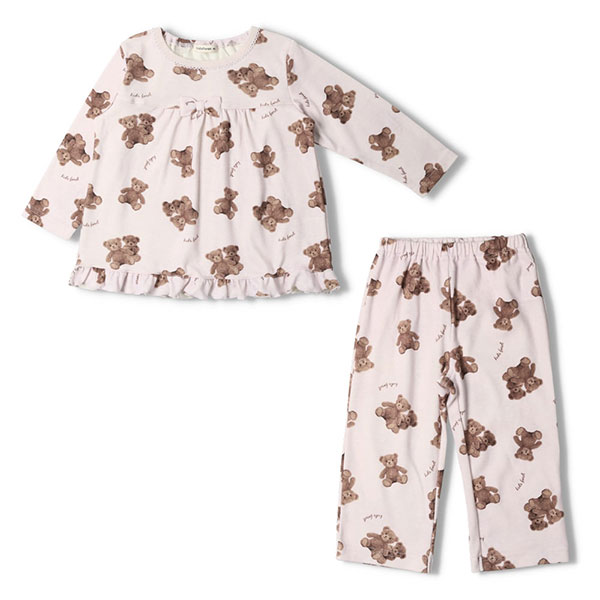 ●スペシャルセール●キッズフォーレ　Kids Foret　くま柄長袖パジャマ(90・100・110・120・130・140）　アウトレット
