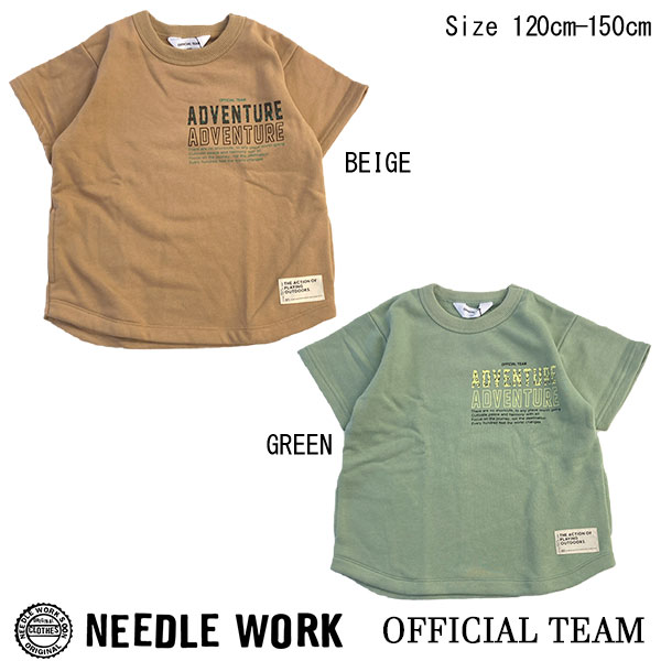 Rakuten - ●50%OFFセール●ニードルワーク（NEEDL WORK）OFFICIAL TEAM　ADOVENTURE　LOGO　スウェット半袖Tシャツ(120・130・140）　アウトレット