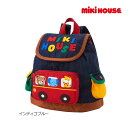 ●24日〜P11倍●ミキハウス mikihouse ロゴ モチーフ デニムリュック(サイズ無し)