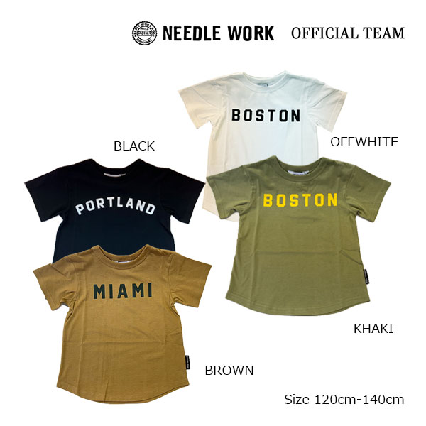 Rakuten - ●40%OFFセール●ニードルワーク　NEEDL WORK　OFFICIAL TEAM　シンプル　ロゴ　プリント　半袖　Tシャツ(120・130・140）アウトレット セール シンプル カジュアル 男の子 女の子 通園 通学