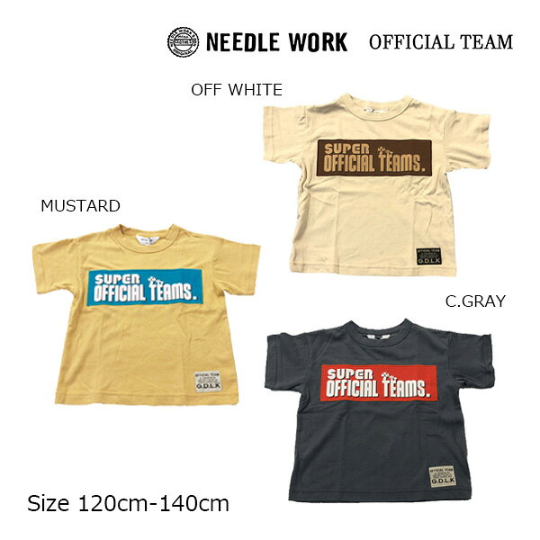 Rakuten - ●40%OFFセール●ニードルワーク　NEEDL WORK　OFFICIAL TEAM　ゲームロゴ　メッシュ　コットン　Tシャツ　（130・140）　アウトレット セール シンプル カジュアル 男の子 女の子 通園 通学