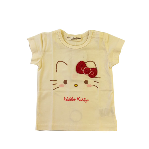 ●40％OFFセール●キッズズー　Kids zoo　kids zoo×Sanrio baby　サンリオキャラクター　半袖Tシャツ コラボT キティちゃん(80cm・90cm）