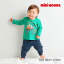 ●15日〜P11倍●30%OFFセール●ミキハウス ホットビスケッツ mikihouse くま プリント ルームウエア セット 男の子 かわいい 長袖パジャマ(...