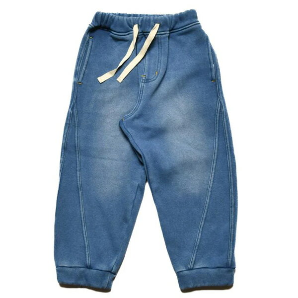●30％OFFセール●ニードルワーク（NEEDL WORK）OFFICIAL TEAM インディゴシャギー スイッチング ジョガーパンツ（130・140・150）キッズ 子ども服 デニム ズボン カジュアル 3
