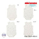 ●スーパーセールP11倍4日20時〜●ミキハウス mikihouse ミキハウスベビー ピュアベール 総柄 ノースリーブメッシュ 天竺ボディシャツ(70・80) 赤ちゃん 出産準備 春夏 男の子 女の子 日本製(4)