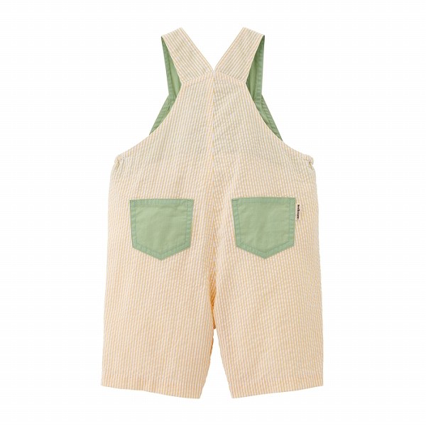 ●30日〜P11倍●取り寄せ商品●ミキハウス　ホットビスケッツ　mikihouse　ビーンズ くま 刺しゅう オーバーオール(S・M・L・LL) ベビー 幼児 男の子 女の子 ギフト 春 夏 秋