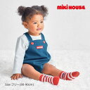 ●19日~P6倍●取り寄せ商品● ミキハウス mikihouse ストレッチデニムニット ロンパース WEB限定( 80 - 90cm ) 子ども服 赤ちゃん ベビー 幼児 1歳 2歳 男の子 女の子 10-1512-147