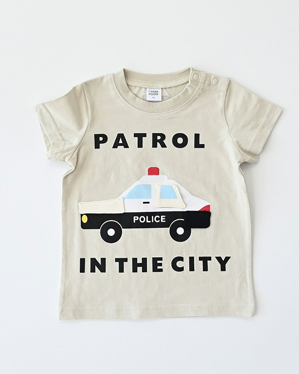 4日〜P6倍★30%OFFセール● チークルーム cheek room パトカー Tシャツ ( 80 90 100 ...