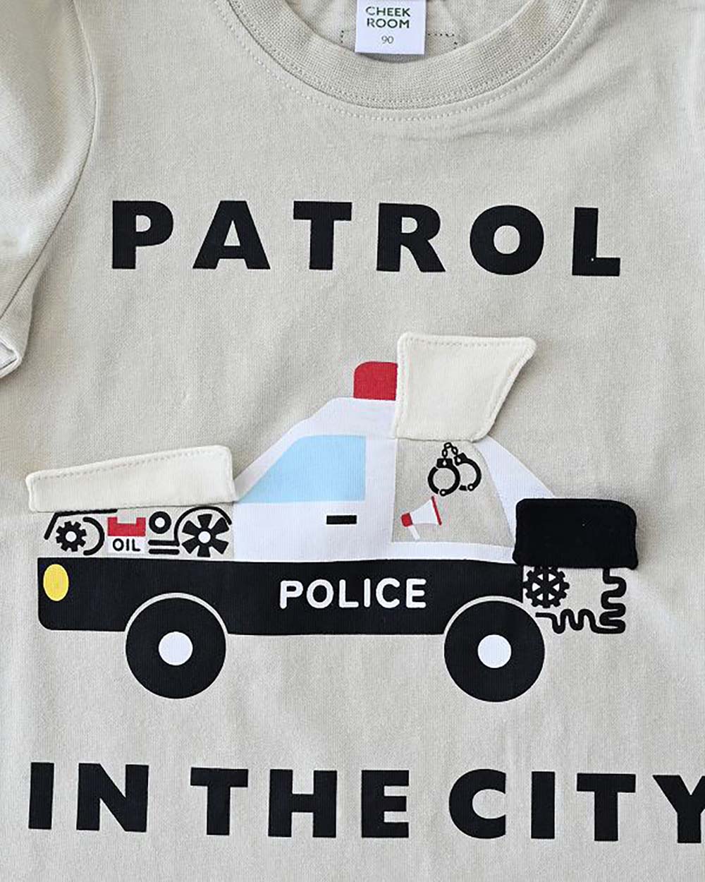 4日〜P6倍★30%OFFセール● チークルーム cheek room パトカー Tシャツ ( 80 90 100 ...