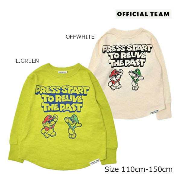 40%OFFセール●ニードルワーク （NEEDL WORK） OFFICIAL TEAM スラブ天竺オールドゲームラウンド 長袖Tシャツ( 110 120 130 140 150 ) キッズ 子ども 幼稚園 保育園 小学生 男の子 カジュアル ロンT 1125132