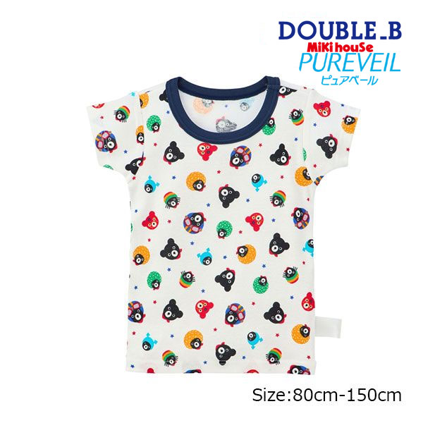 4日〜P11倍★★取り寄せ商品●ミキハウス　ダブルビー　mikihouse　半袖 Tシャツ　肌...