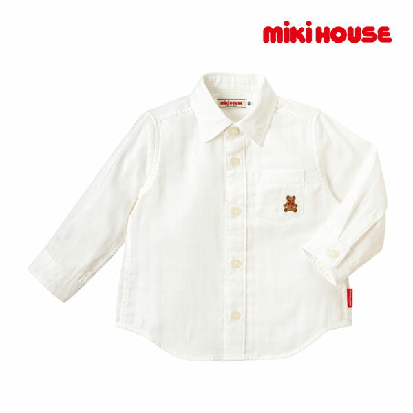19日〜P11倍★取り寄せ商品●ミキハウス　mikihouse　ミキハウスベア 長袖シャツ(80cm・90cm・100cm・110cm・120cm・130cm）