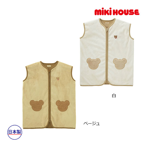 18日〜P11倍★ミキハウス　mikihouse　ベビー　マイクロファー　スリーパー　くま　男の子　女の子　赤ちゃん　出産準備