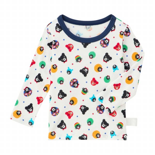 Forever123の20日まで10％OFFクーポン有★取り寄せ商品●ミキハウス　ダブルビー　mikihouse　長袖 Tシャツ　肌着　( 80・90・100・110・120・130・140・150 ）下着　男の子　幼児　キッズ　日本製　綿100％｜アングル2