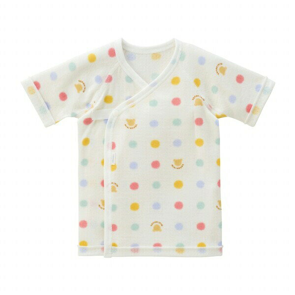 Forever123の取り寄せ商品●ミキハウス　mikihouse ピュアベール ニットガーゼ 短肌着 ( 50-60cm 60-70cm ) ベビー服　赤ちゃん 出産準備 日本製 インナー 肌着　新生児　抗菌｜アングル2