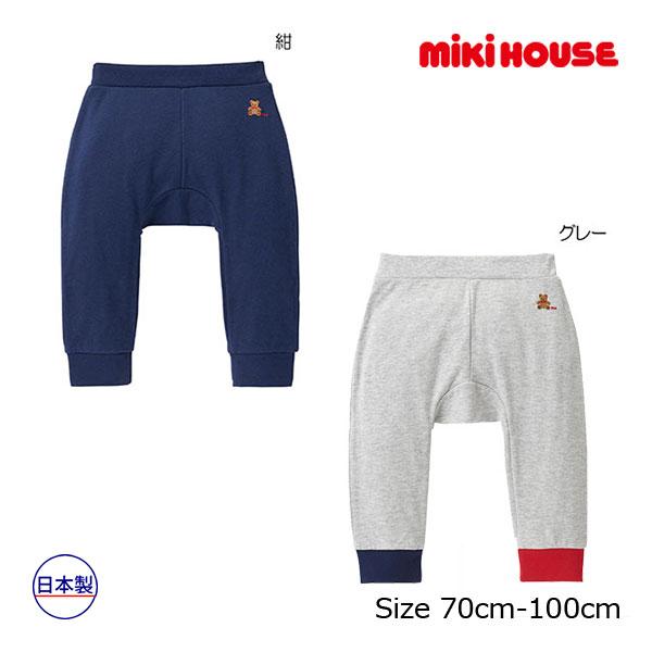 2000円クーポン有★取り寄せ商品●ミキハウス　mikihouse　ミキハウスベアパンツ（70cm・80cm・90cm・100cm）ベビー　赤ちゃん　幼児　パンツ　ボトムス　くま　ギフト　プレゼント　かわいい　男の子　女の子
