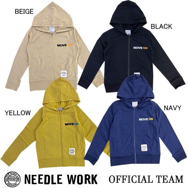 ●50%OFFセール●ニードルワーク（NEEDL WORK）OFFICIAL TEAM　パーカー　ANTI-INSECT　ZIP（120・130・140）紫外線対策 虫よけ半額 アウトレット セール 男の子 カジュアル 通園 通学 シンプル