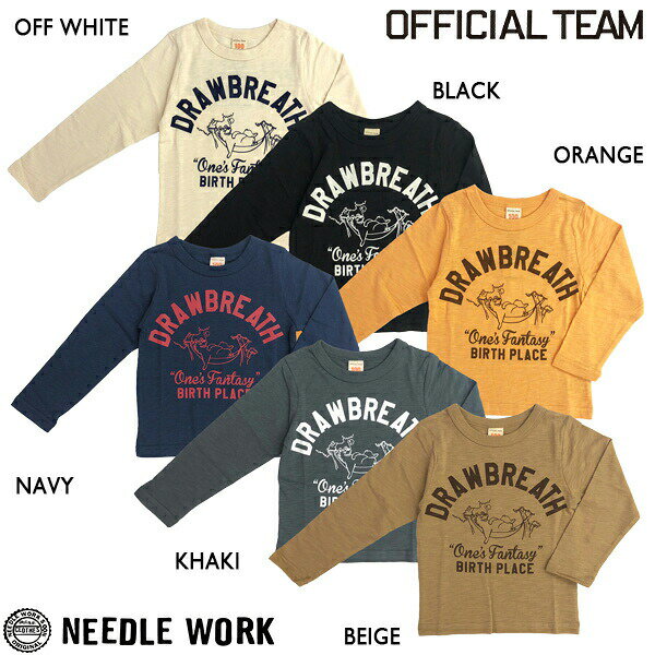 40% OFF Sale with a 2000 Yen Coupon! ● NEEDL WORK OFFICIAL TEAM DRAW BREATH T-SHIRT Long-Sleeve T-Shirt (100cm, 110cm, 120cm, 130cm, 140cm)