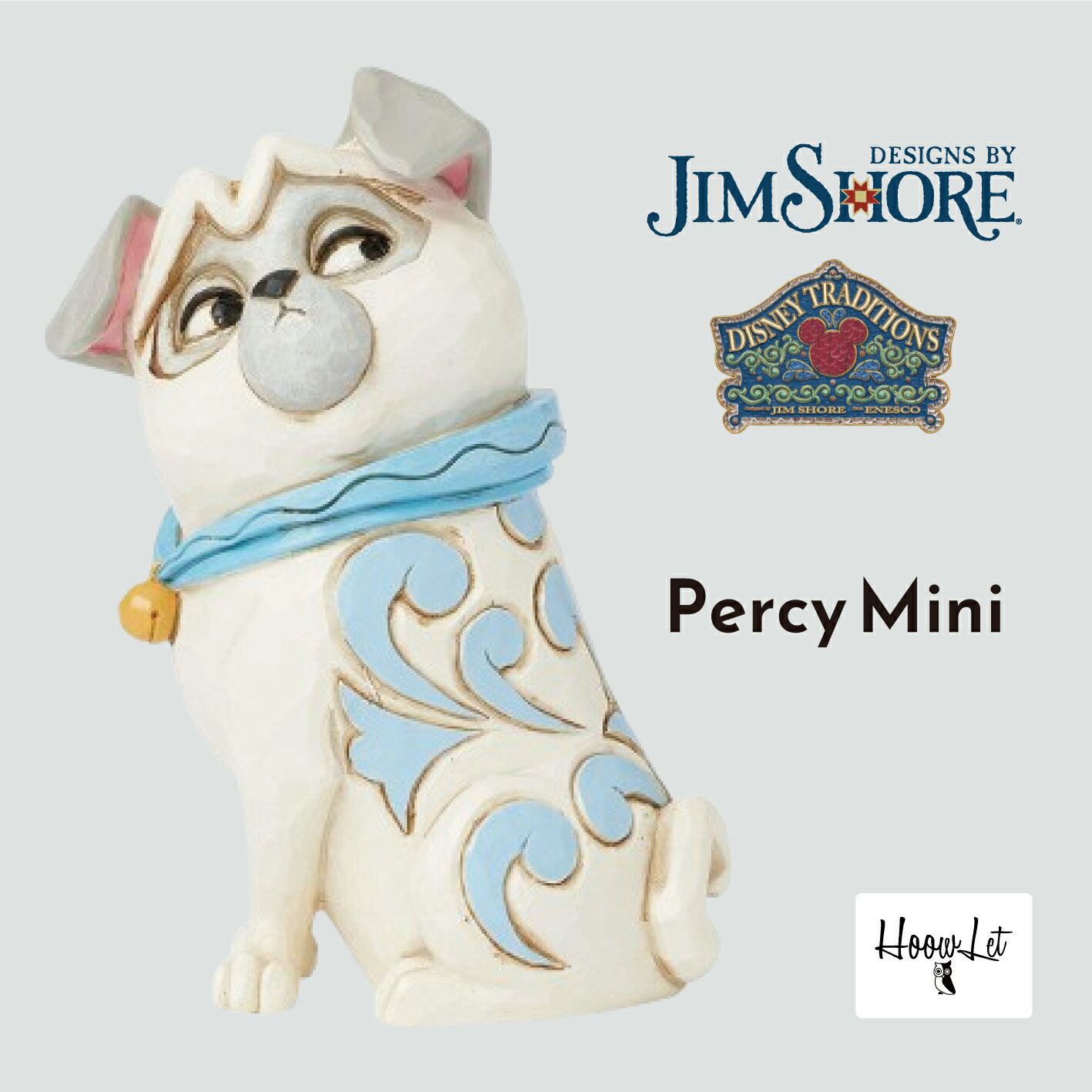 ジムショア ディズニー ポカホンタス パーシー ミニ 犬 ドッグ 置物 パグ フィギュア ギフト プレゼント おしゃれ インテリア アンティーク Percy Mini ディズニートラディション JIM SHORE 正規輸入品
