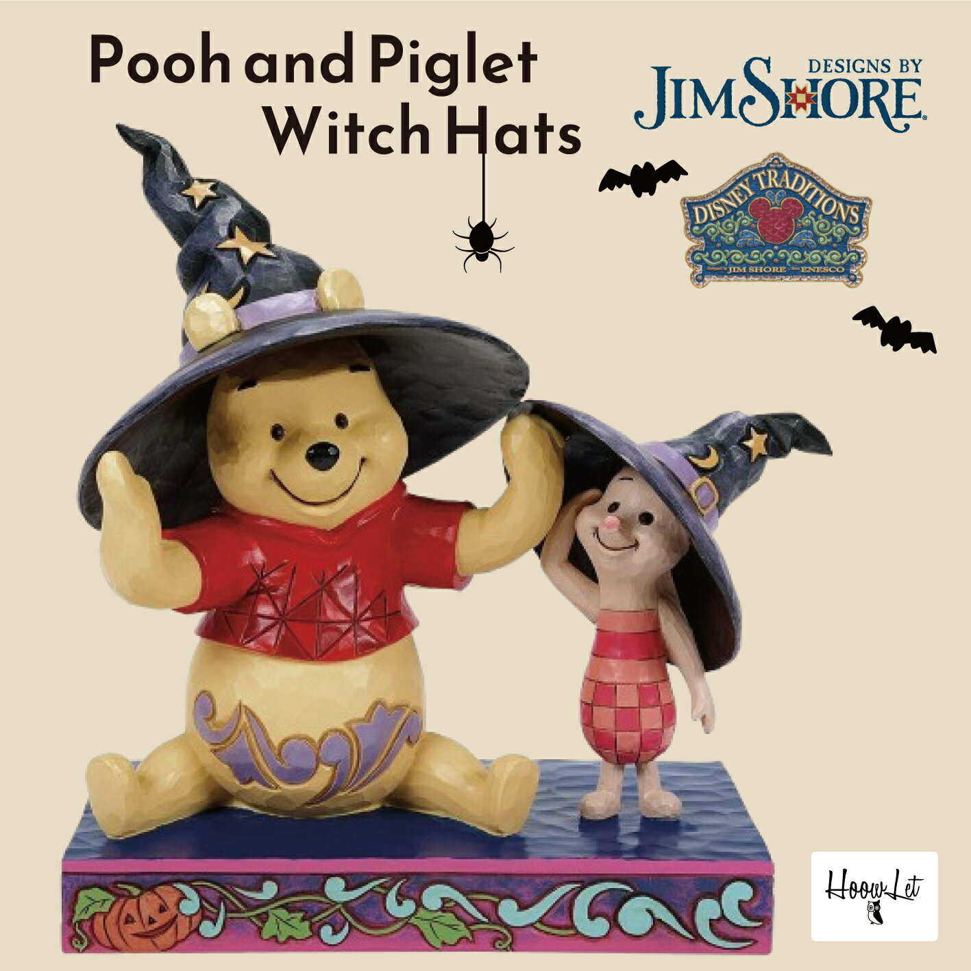 ディズニー くまのプーさん プー & ピグレット ウィッチハット ハロウィン 飾り ジムショア フィ ...