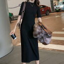 ニットワンピース 今季 春夏 マキシ丈 ロング 大人かわいい ニット かわいい きれいめ 秋冬 ニット ワンピース ハーフ タートルネック ヒップ ラップ ロン...