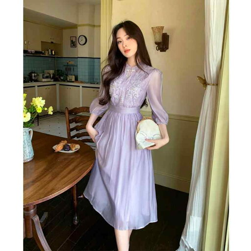 ワンピース シフォンワンピース レディース ロングワンピース シャツワンピース ワンピース シフォンワンピース レディース ロングワンピース シャツワンピース GERTCOREL 2025 春 チャイナ風 優しい スタイル ウエスト 痩せ ボタン 薄紫 ワンピース シフォンワンピース レディース ロングワンピース シャツワンピース ワンピース シフォンワンピース レディース ロングワンピース シャツワンピース GERTCOREL 2025 春 チャイナ風 優しい スタイル ウエスト 痩せ ボタン 薄紫